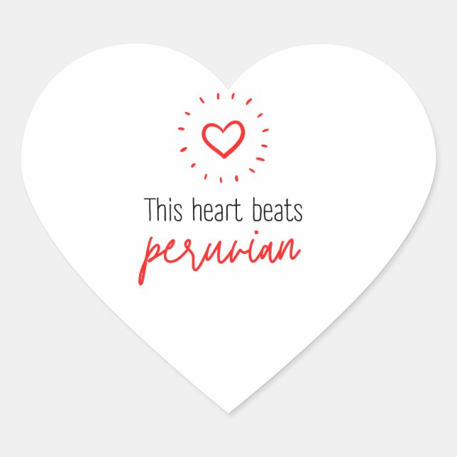 Sticker: This heart beats peruvian Sticker (Front)