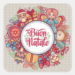 STICKER TO SAY **MERRY CHRISTMAS** "ITALIAN STYLE"
