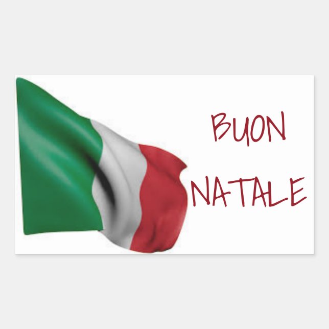 STICKER TO SAY **MERRY CHRISTMAS** "ITALIAN STYLE" (Front)