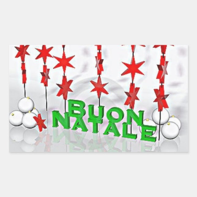 STICKER TO SAY **MERRY CHRISTMAS** "ITALIAN STYLE" (Front)