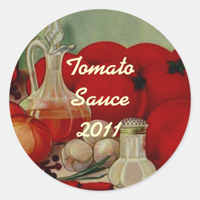 Sticker Tomatoes Kitchen Home Canning Jar Circles (Front)