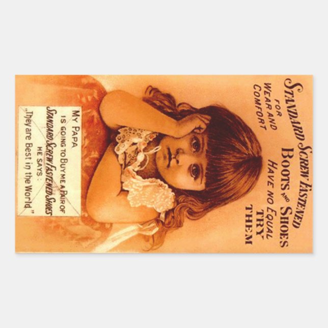 Sticker Vintage Advertising Screw Fastened Shoes (Front)