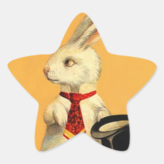 Sticker Vintage Anthro Magic Hat Trick Rabbit Hare