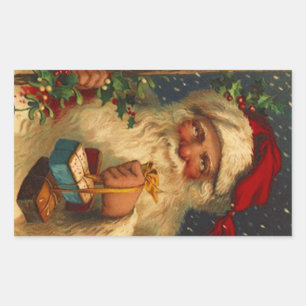 Sticker Vintage Forest Christmas Santa Woodland