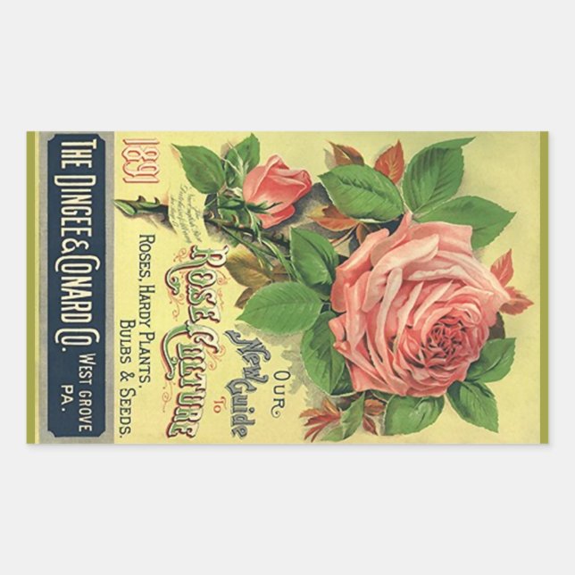 Sticker Vintage Heirloom Roses Advertising Cover (Front)