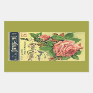 Sticker Vintage Heirloom Roses Advertising Cover