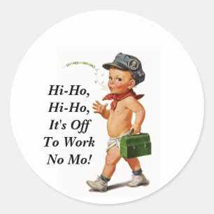 Sticker Vintage Retirement Hi-Ho Work Whistler