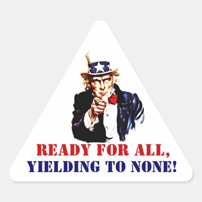 Sticker Vintage Uncle Sam Marines Slogan Yielding (Front)