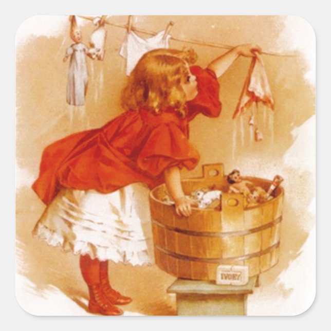Sticker Vintage Victorian Advertising Soap Laundry (Front)