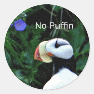 Sticker w/ puffin "No Puffin"