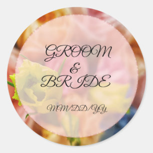 Sticker wedding thing . groom & Bride Text