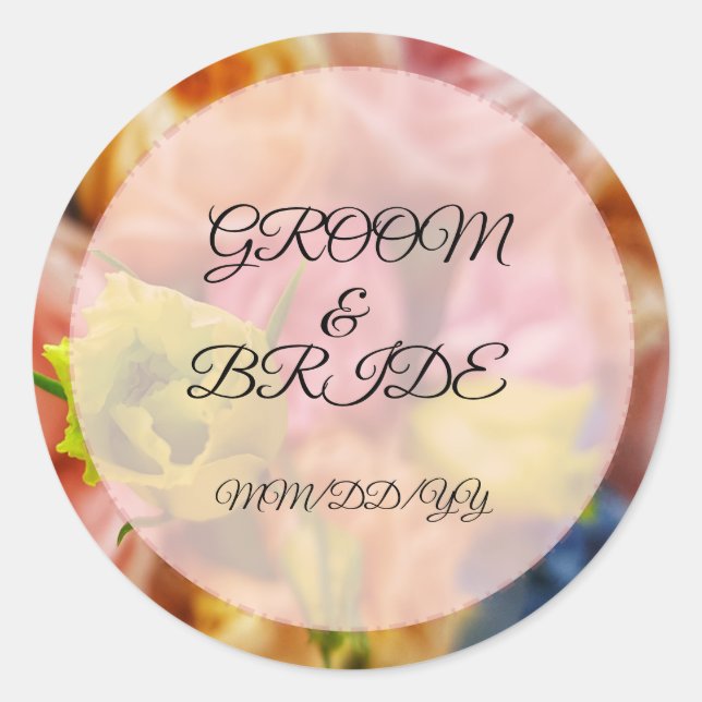 Sticker wedding thing . groom & Bride Text (Front)