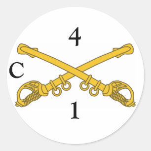Sticker with 4cav insignia, 4, 1, C