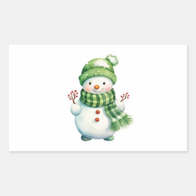 Sticker with a cute Snowman  (Front)