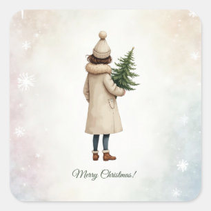 Sticker with Christmas design