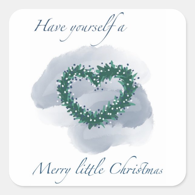 Sticker with Christmas illustration (Front)