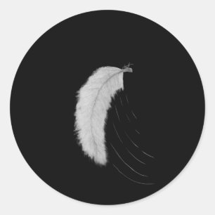 Sticker with feather