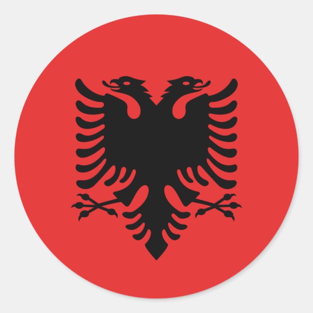 Sticker with Flag of Albania (Front)