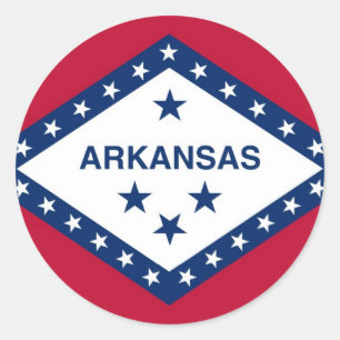 Sticker with Flag of Arkansas