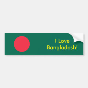 Sticker with Flag of Bangladesh