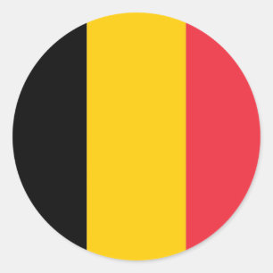 Sticker with Flag of Belgium