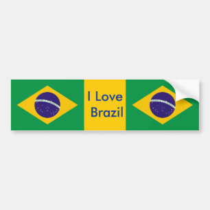 Sticker with Flag of Brazil