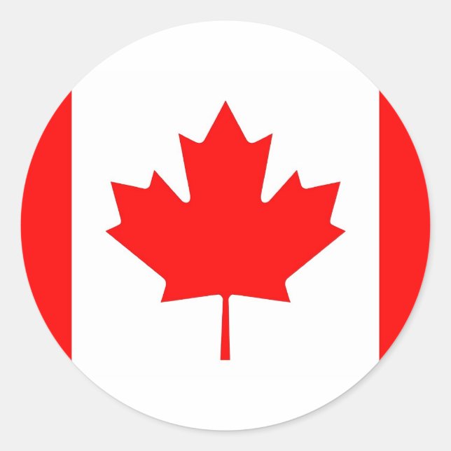 Sticker with Flag of Canada (Front)