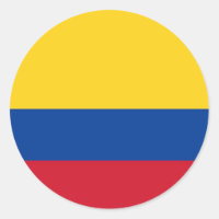 Sticker with Flag of Colombia