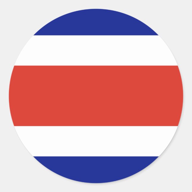 Sticker with Flag of Costa Rica (Front)