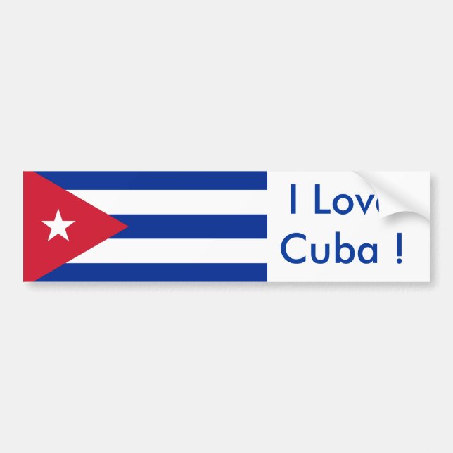 Sticker with Flag of Cuba (Front)