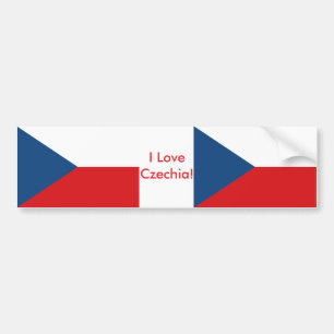 Sticker with Flag of Czechia