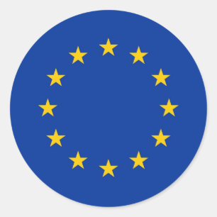 Sticker with Flag of European Union