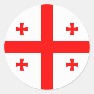 Sticker with Flag of Georgia