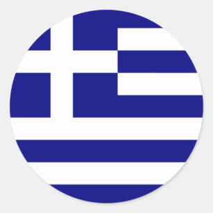 Sticker with Flag of Greece