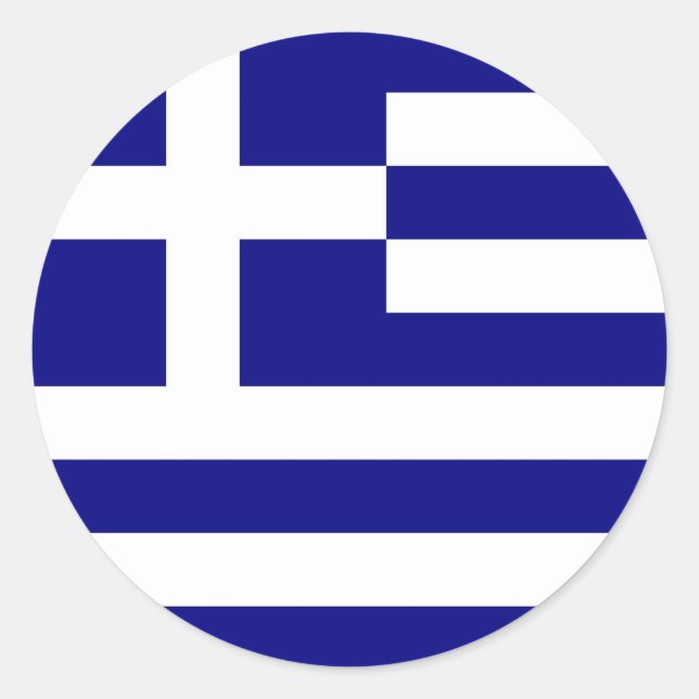 Sticker with Flag of Greece (Front)