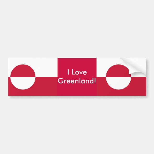 Sticker with Flag of Greenland (Front)