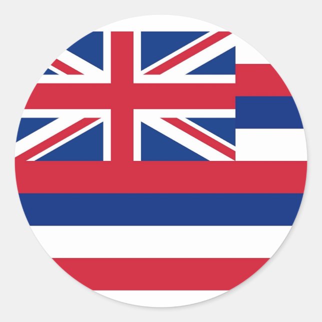 Sticker with Flag of Hawaii (Front)