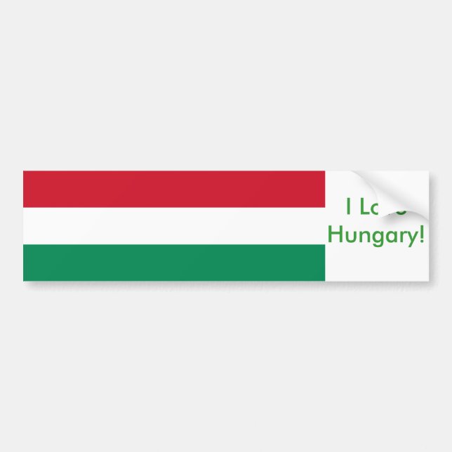 Sticker with Flag of Hungary (Front)