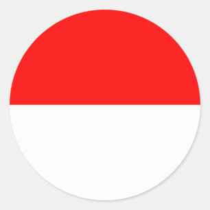 Sticker with Flag of Indonesia