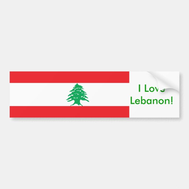 Sticker with Flag of Lebanon (Front)