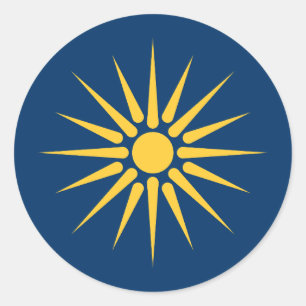 Sticker with Flag of Macedonia, Greece