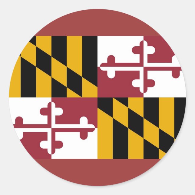 Sticker with Flag of Maryland (Front)