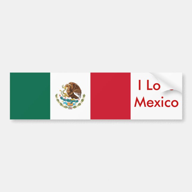 Sticker with Flag of Mexico (Front)