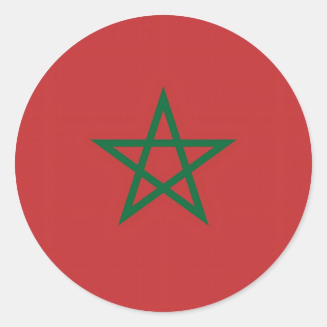 Sticker with Flag of Morocco (Front)