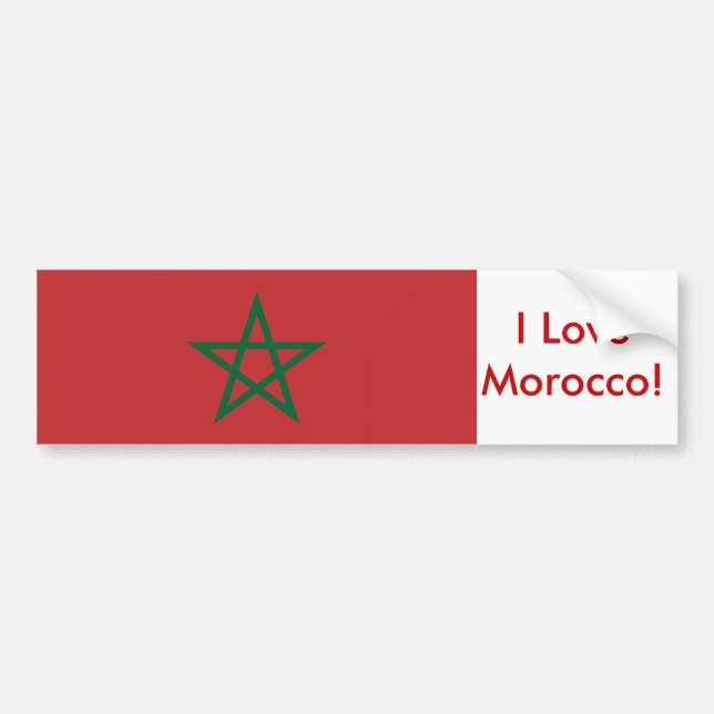 Sticker with Flag of Morocco (Front)