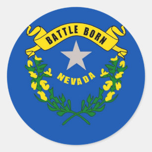 Sticker with Flag of Nevada