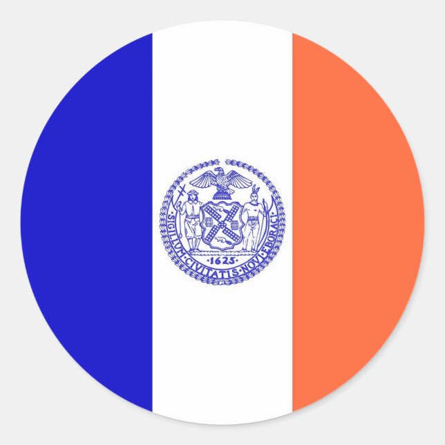 Sticker with Flag of New York City (Front)