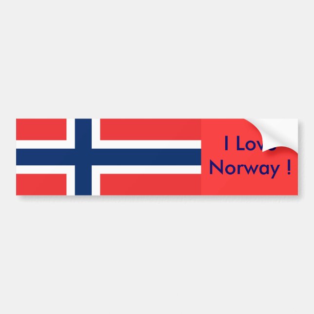 Sticker with Flag of Norway (Front)