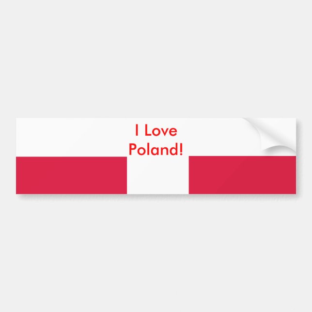 Sticker with Flag of Poland (Front)