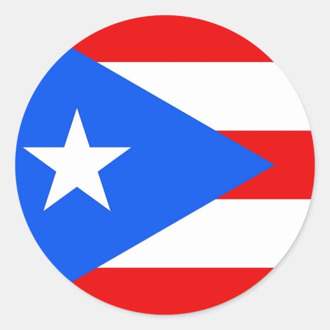 Sticker with Flag of Puerto Rico (Front)